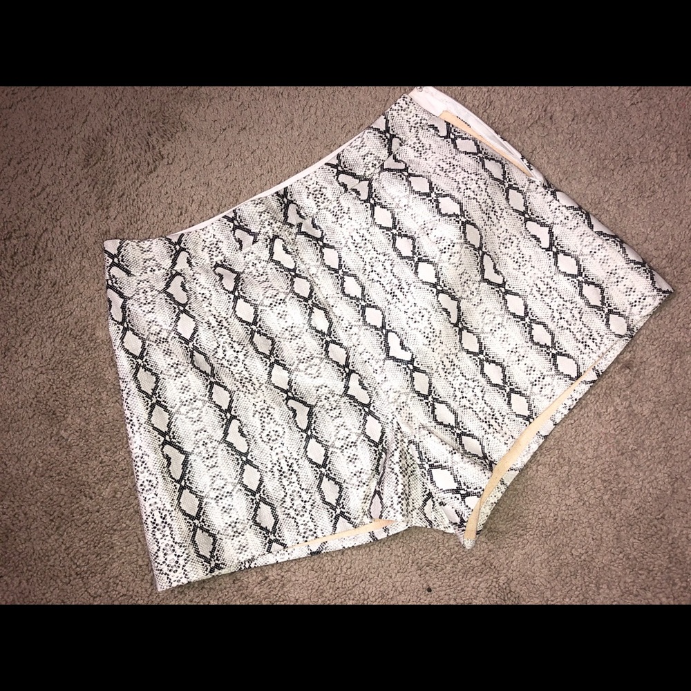 Snakeskin shorts